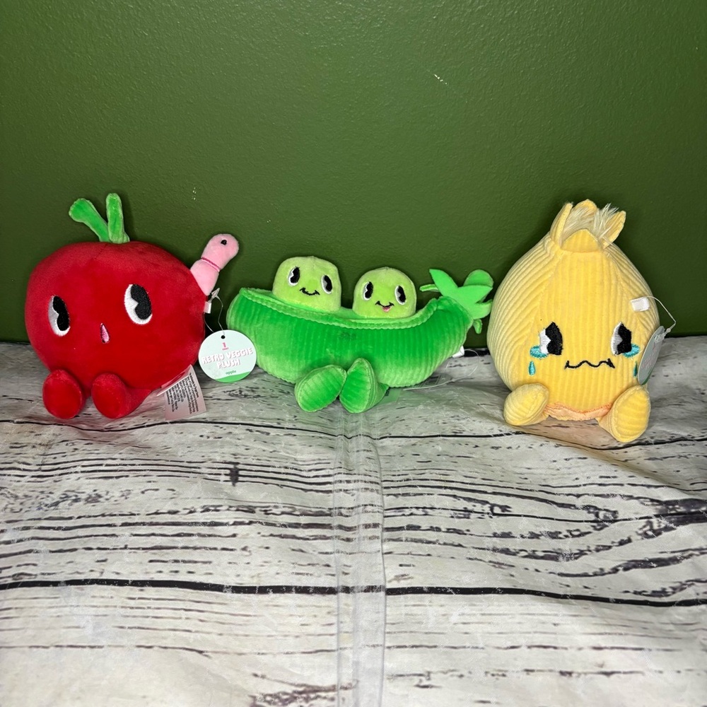 Apple, onion and green beans plush stuff toys
